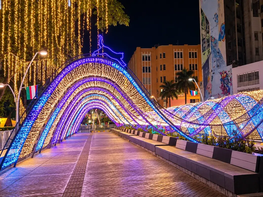Iluminación navideña instalada en Cali