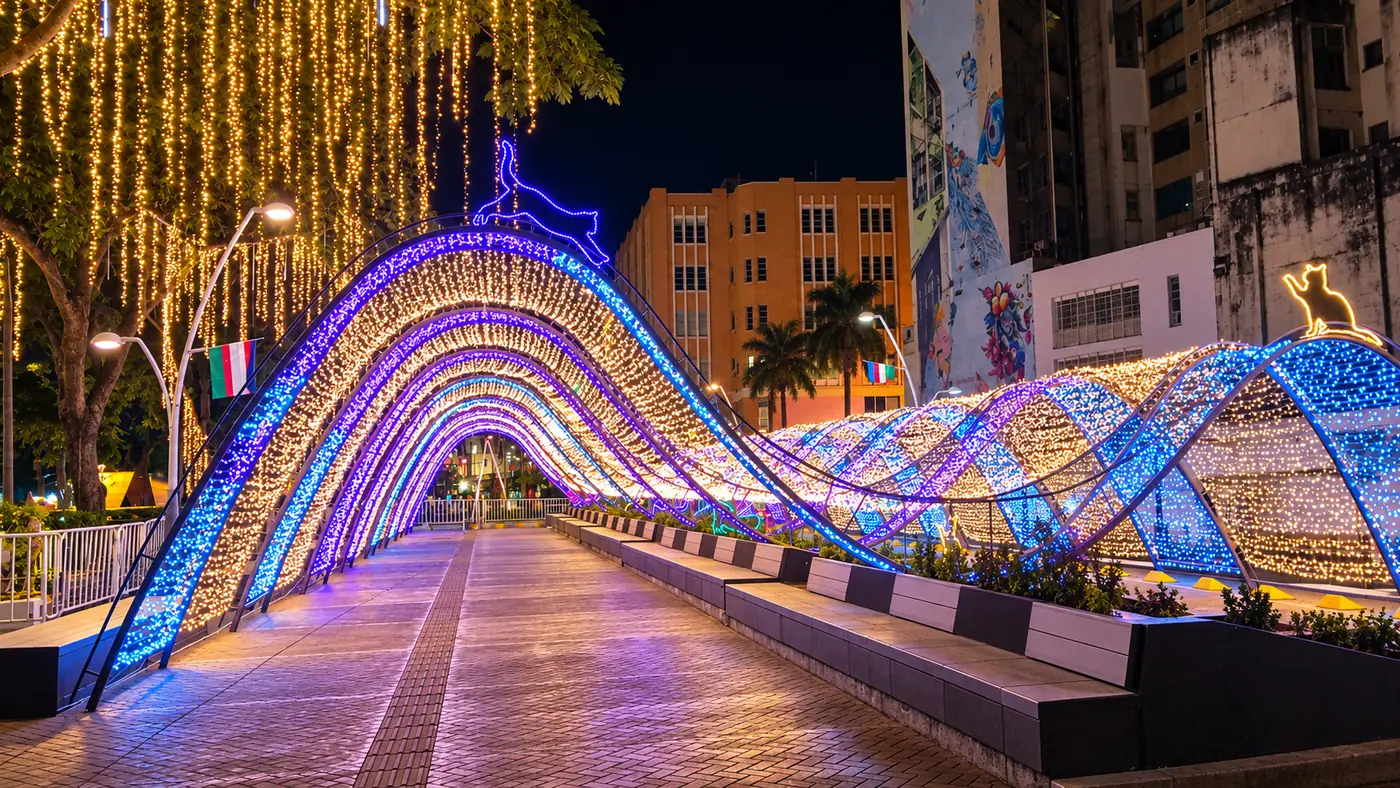 Iluminación navideña instalada en Cali